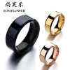 Ring stainless steel suitable for men and women, wholesale, 8mm, mirror effect, Aliexpress, simple and elegant design