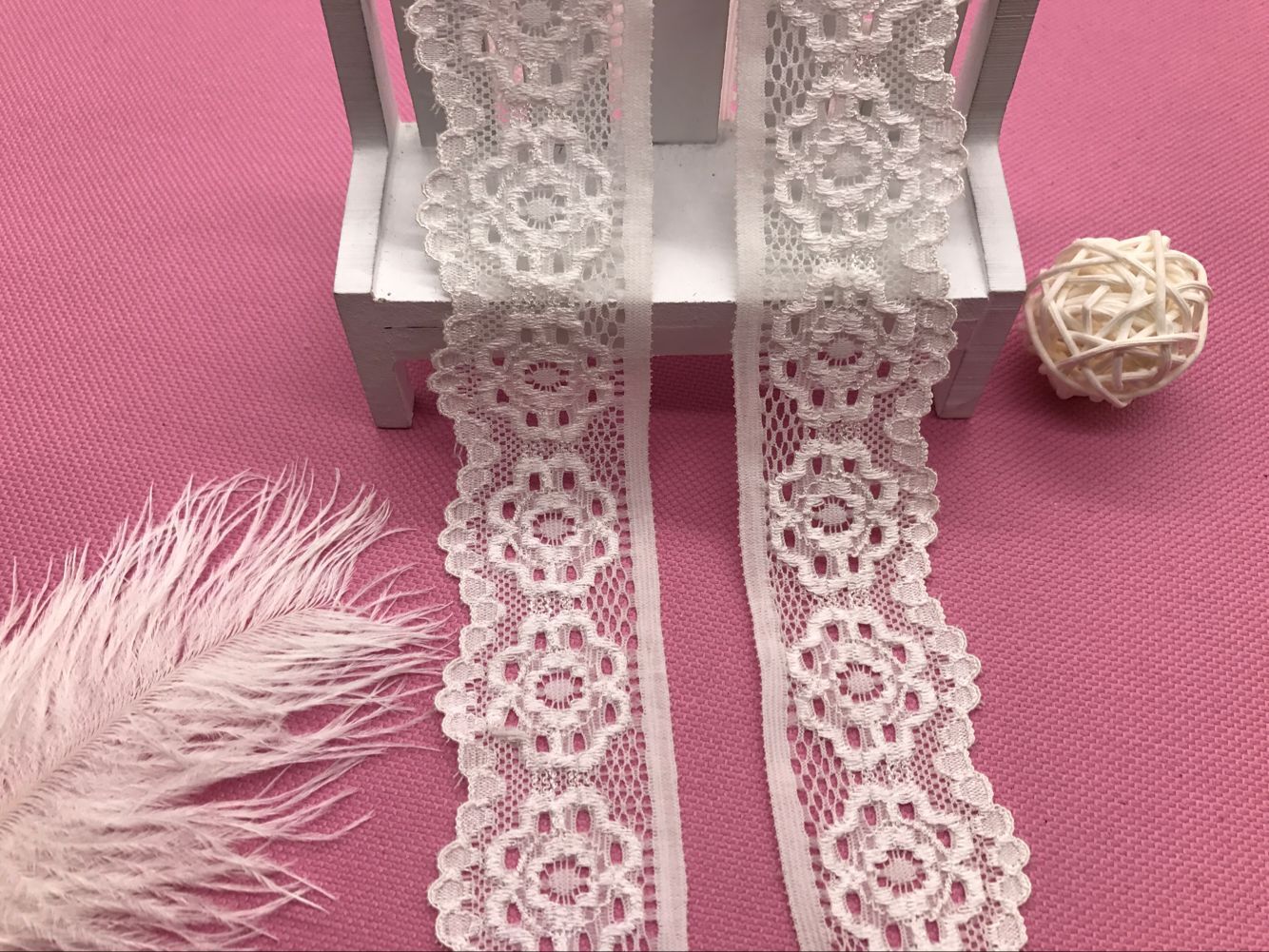 弹力压沙花边氨纶花边厂家直销长期现货供应5019# 宽度3.3CM