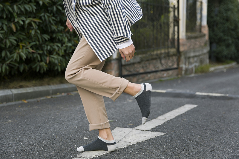 夏季韩版男士棉质船袜 复古潮流隐形袜 素色平板袜子个性时尚批发详情8