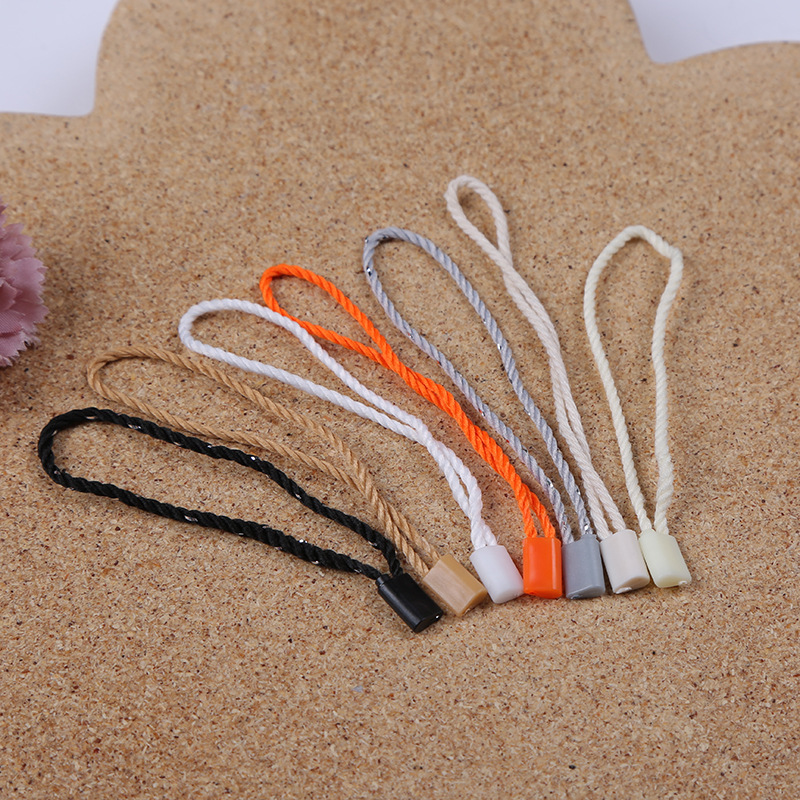 2018新款耐用粗绳吊牌吊粒通用塑料纺织辅料厂家批发穿绳挂绳