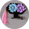 Children's hairgrip with tassels, hair accessory, European style