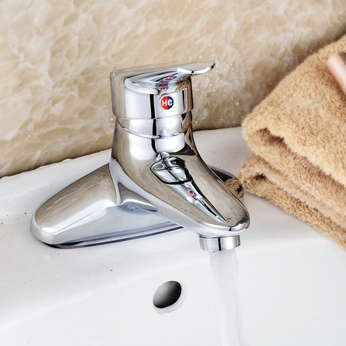 Copper two-hole basin faucet hot and cold dual-hole basin faucet hot and cold two-hole wash basin water heater faucet