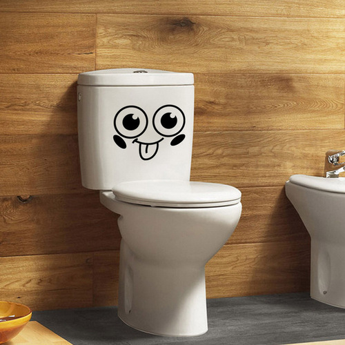 Cross-border smiling face toilet and bathroom stickers manufacturer wholesale removable decorative emoticon stickers M14 wholesale
