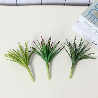 新款仿真多肉植物植绒带刺小芦荟 室内盆栽DIY仿真植物厂家直销
