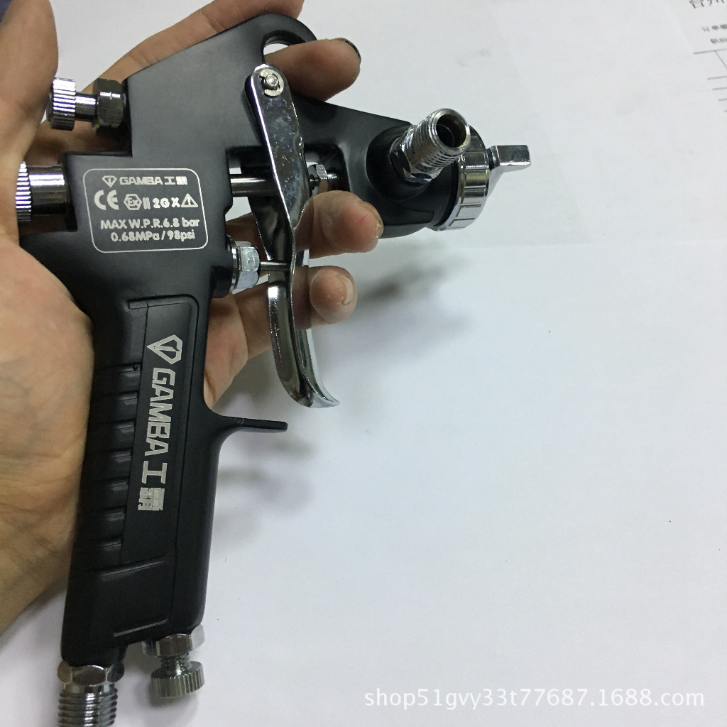 厂家直销w71喷枪GAMBA工霸 黑色 上壶喷枪 下壶喷枪