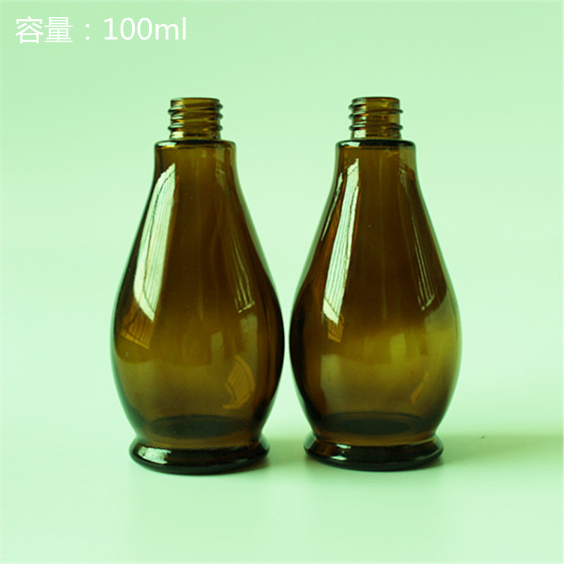 棕色100ml单葫芦玻璃瓶茶色创意款玻璃瓶现货包材