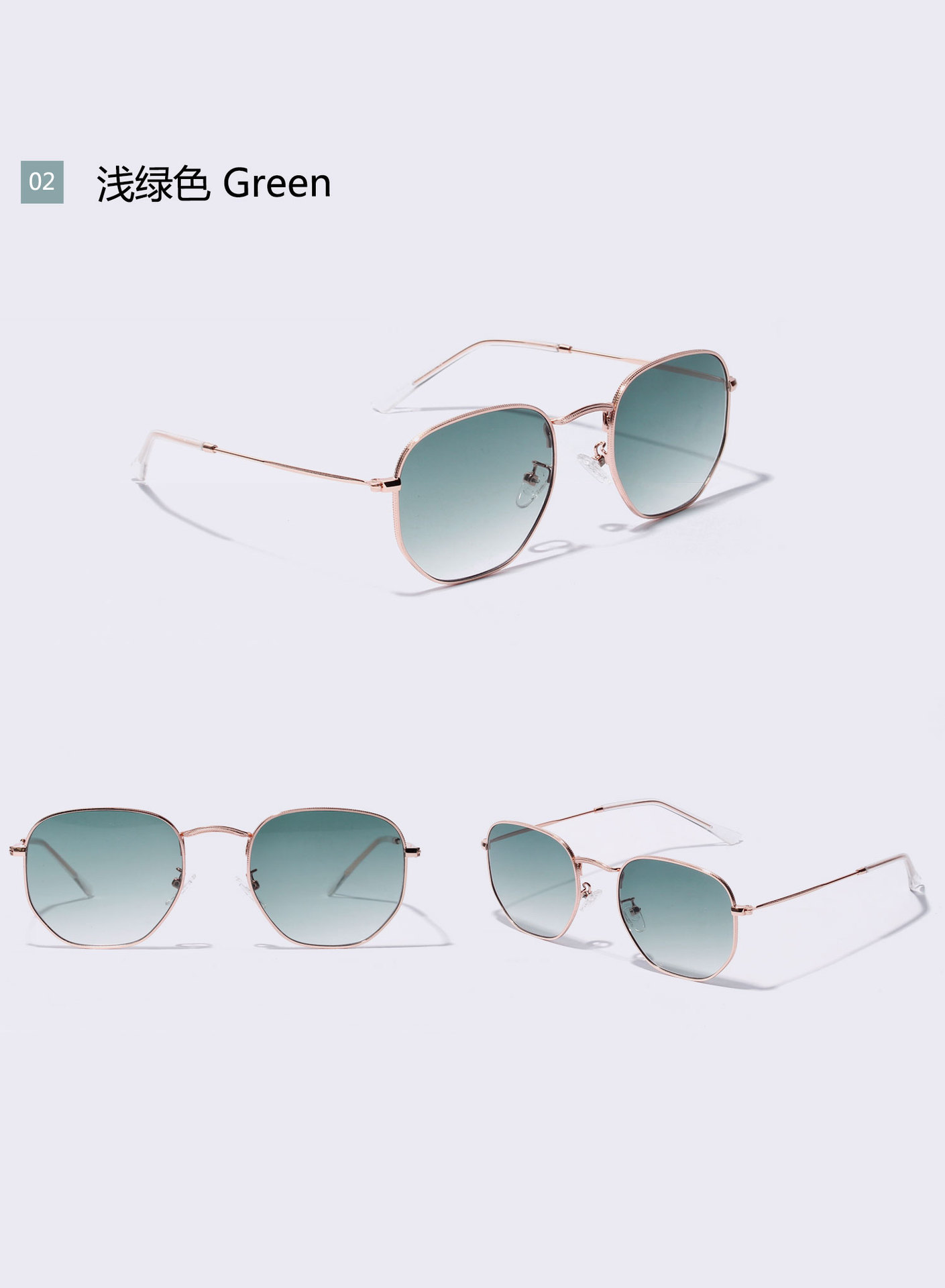 Fashion New Simple  Square Marine Sunglasses  New Retro Metal Sunglasses Nihaojewelry Wholesale display picture 5