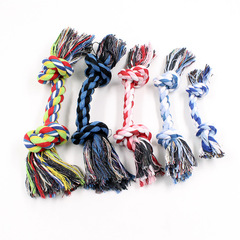Pet Double Knot Candy Cotton Rope Toy Dog Molar Teeth Cleaning Rope Toy Dog Bite Rope Teeth Cleaning Training Can Be Wholesale