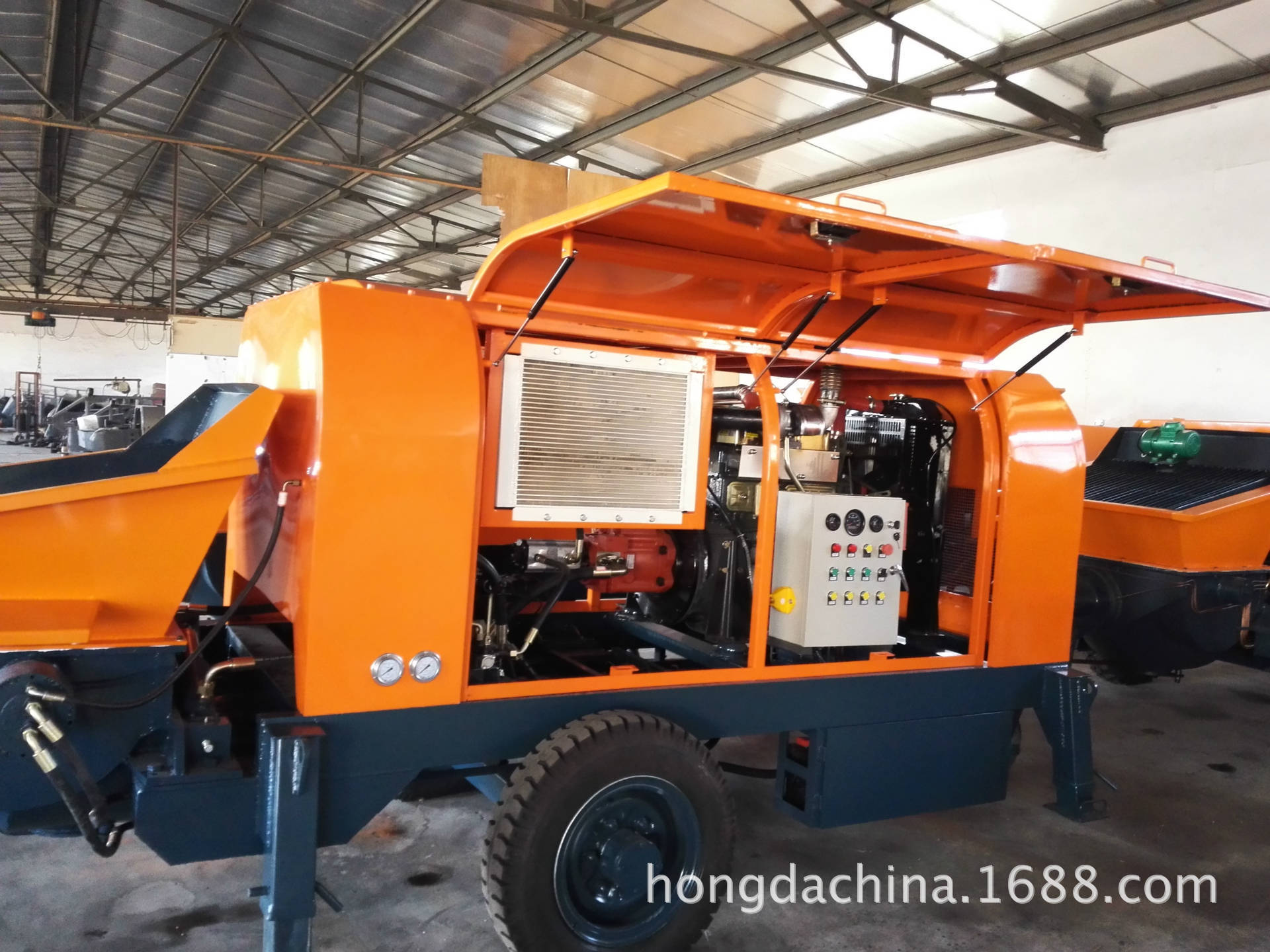 山东厂家柴油机混凝土输送泵HBTS50混凝土输送泵 拖泵 小型地泵