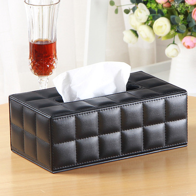direct deal household environmental protection cortex black Square Tissue box fashion originality hotel Tissue box customized