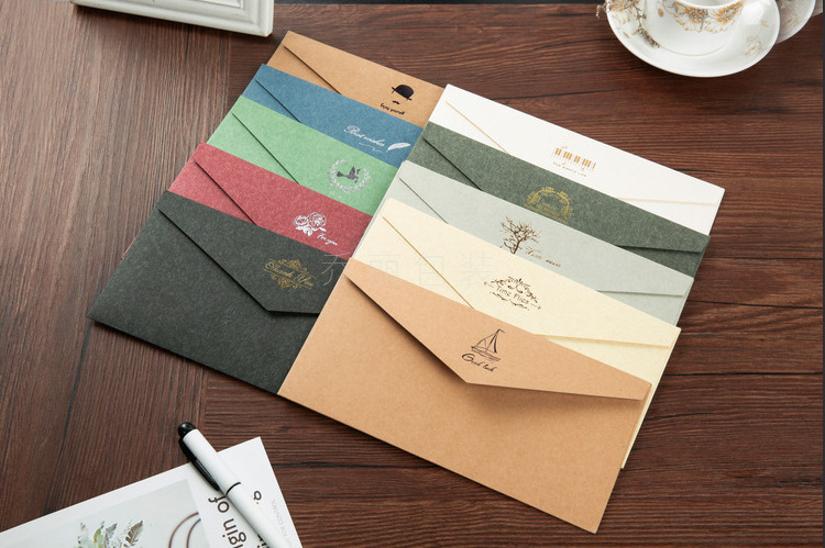 5号西式 烫金信封1