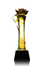琉璃獎杯現貨批發獎勵紀念頒獎周年慶典刻字logo水晶獎杯