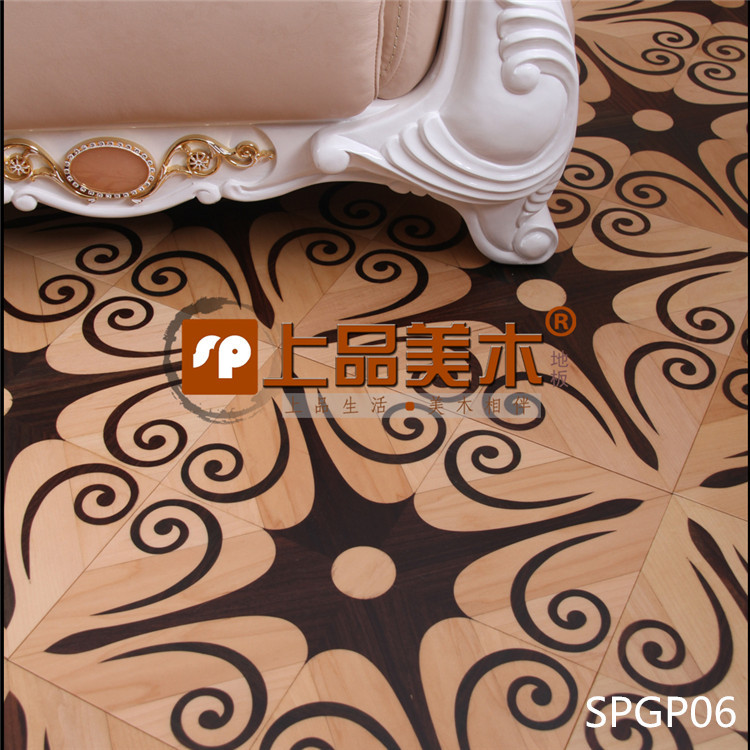 上品美木新款实木复合地板，高质量拼花木地板选择