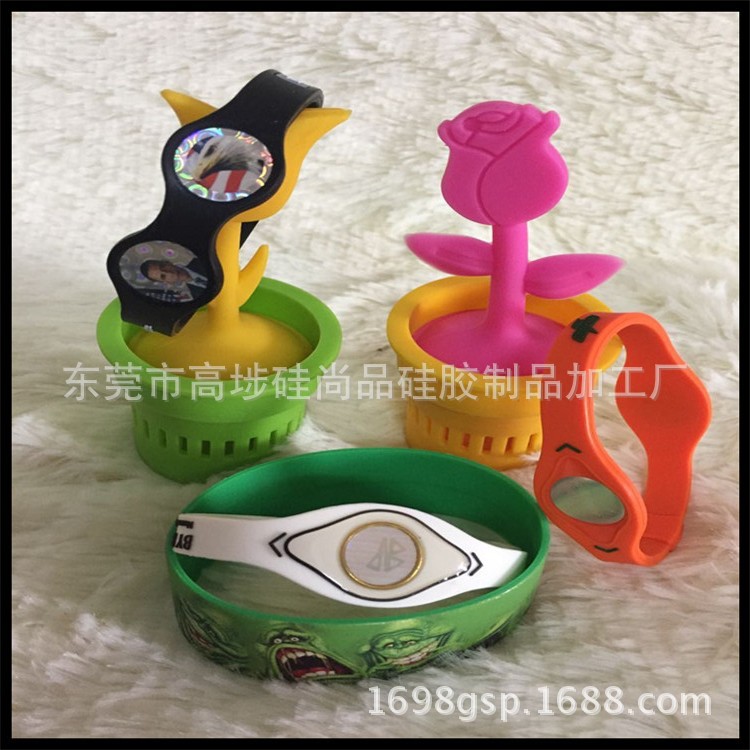 Regalos promocionales de publicidad de silicona caliente epoxi energía pulsera Dongguan artesanías de silicona fábrica de suministro directo al por mayor