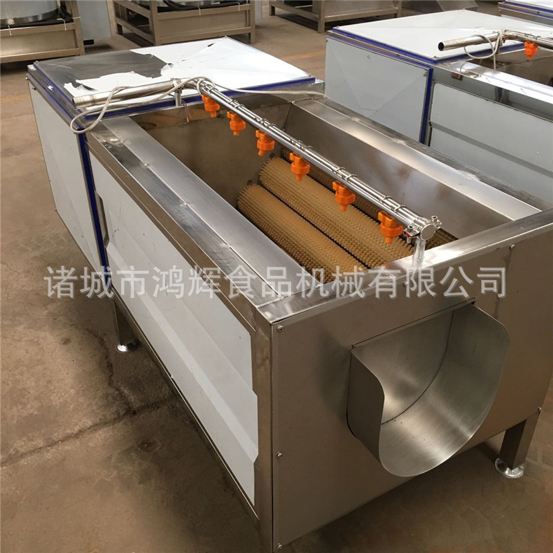 多功能毛辊洗菜机 莲藕山药毛刷清洗去皮设备 加工定制质量保证