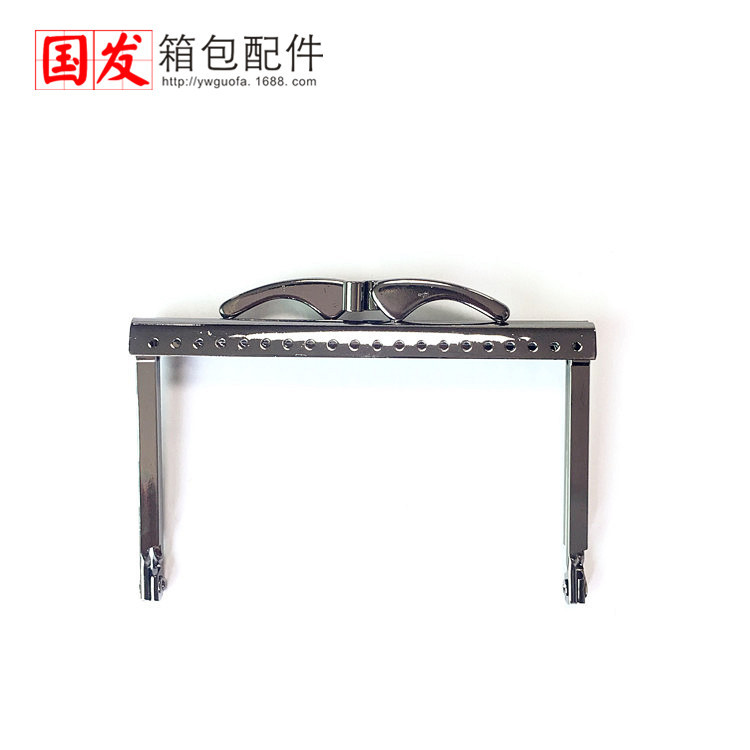 10.5CM cuadrado lisa pie de barrera paparazzi cabeza oro cartera clips