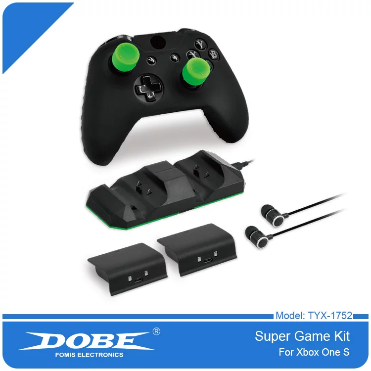 XBOX One двойная зарядка Xbox One X/S комплект игровых батарей чехол силикон TY-1752