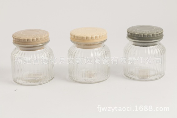陶瓷密封罐糖果腌菜茶葉罐玻璃罐創意蜂蜜罐儲物罐中號現貨