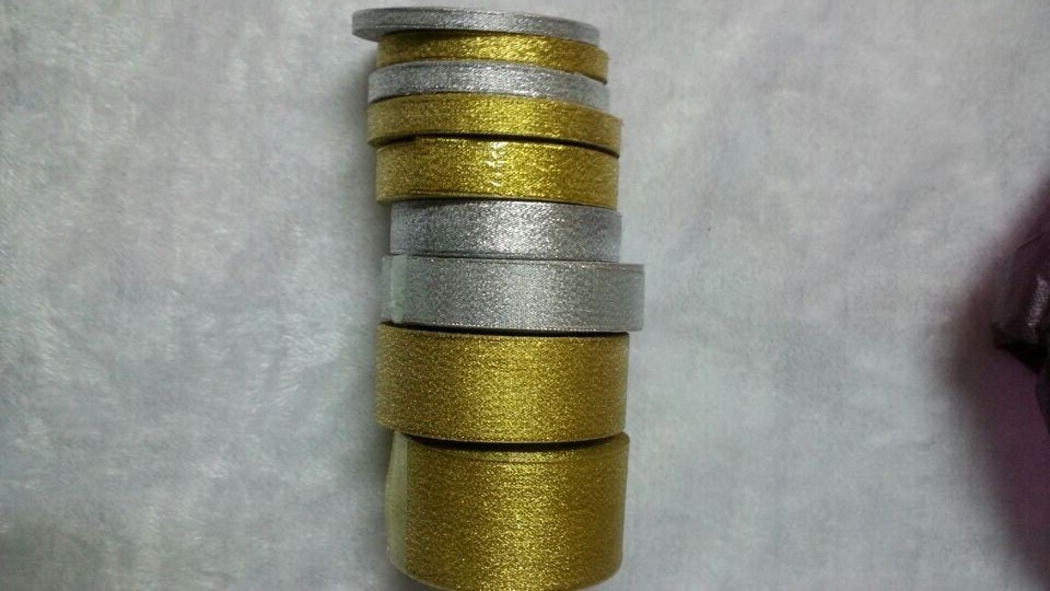 金银葱彩带礼盒包装丝带金色蝴蝶结