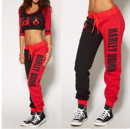 Suicide Squad Harley Quinn Jogger Pants Women's Sports Pants Bottom Jogging Fitness Pants Casual Wear Suicide Squad Harley Quinn Jogger Pants Women's Sports Pants Bottom Jogging Fitness Pants Casual Wear