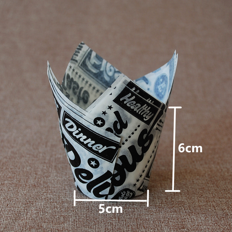 Calidad Alimentaria a prueba de aceite de alta temperatura resistente a la exportación medio pastel taza de papel fábrica directa mcfen titular de papel llama taza