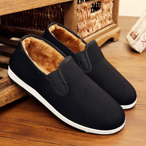 Tai chi kung fu shoes for men cotton shoes Chinese Beijing clothing shoes for men elastic mouth towel cotton shoes