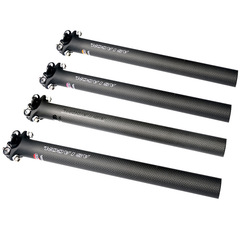 ASIACOM Carbon Fiber Double Bolt Aluminum Seat Post for Mountain and Road Bicycles, 25.4