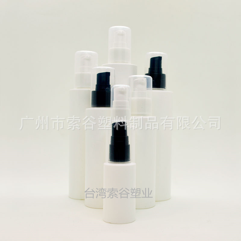 进口白色圆形精华乳液爽肤水洁面乳压头瓶化妆品分装瓶30ml-250ml