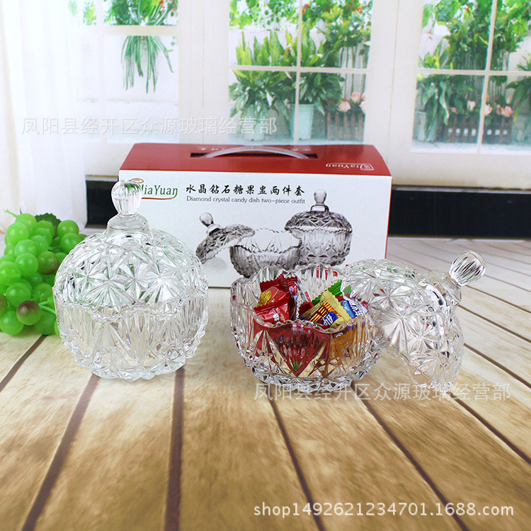 透明玻璃糖果罐储物罐喜糖盒欧式家居调味罐盐罐彩盒包装批发团购|ru