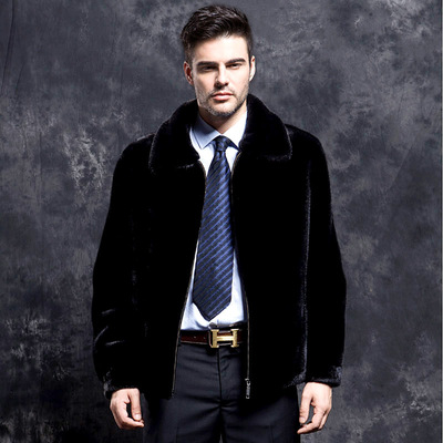 2020 Autumn and winter new pattern Imported mink Mink overcoat men's wear leather and fur coat Hooded have cash less than that is registered in the accounts Stand collar Manufactor