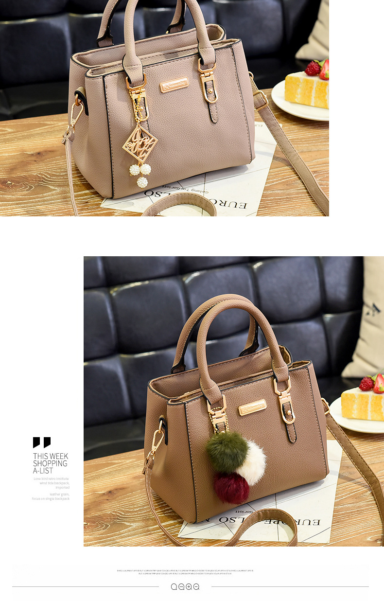 Women's Medium Pu Leather Solid Color Elegant Basic Square Zipper Shoulder Bag Crossbody Bag Square Bag display picture 4