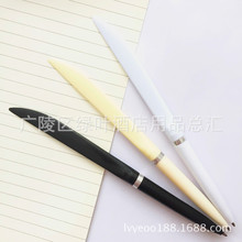 特价现货圆珠笔商务定制尾部可印logo宾馆用笔刀型点菜笔塑料笔身