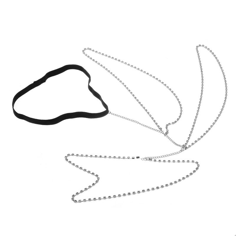 Catena da coscia elegante a forma di serpente con perle_voghion.com