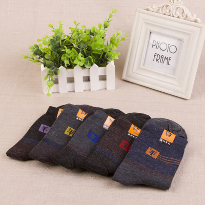 [ 10 The cartridge]man Independent packing thickening keep warm Imitation wool Sweat ventilation Socks