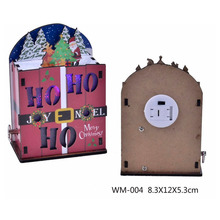 跨境圣诞礼物 儿童益智拼装发光圣诞屋音乐盒欧式拼装小木屋