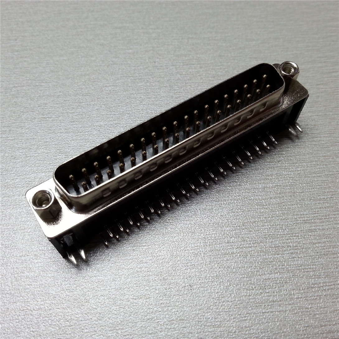 优联康d-sub37弯脚90度焊板公座  DR37PIN插座 VGA37针弯脚连接器