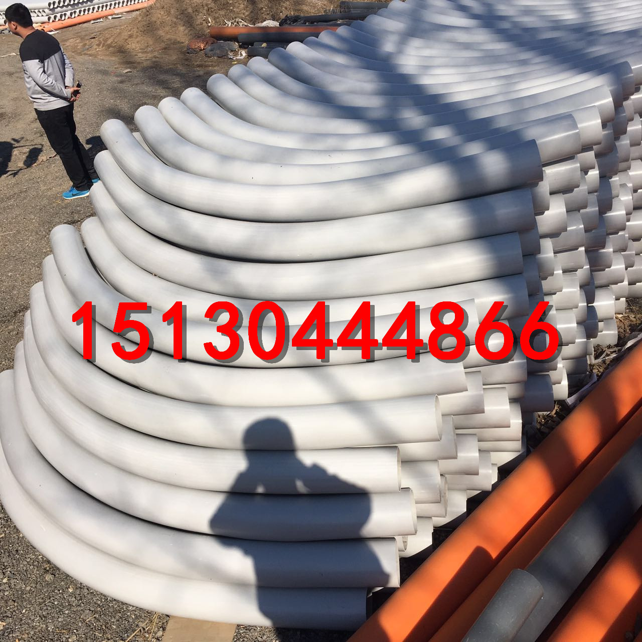 pvc弧形弯管电力管弯管160*5 弧度可定做 pvc高架桥穿线大弯管-阿里巴巴