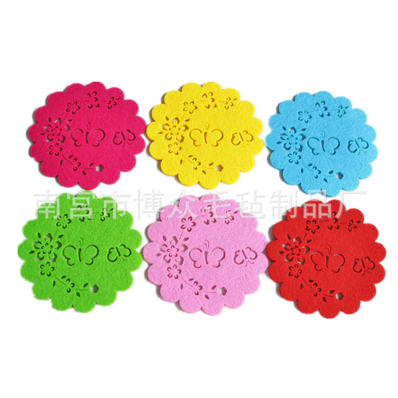 专业出售毛毡杯垫 餐垫毛毡隔热垫 毛毡垫 环保工艺品 可加工定制