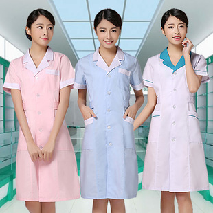 Летняя летняя одежда, униформа врача, униформа медсестры, белый халат, комбинезон, короткий рукав, с рукавом, увеличенная толщина