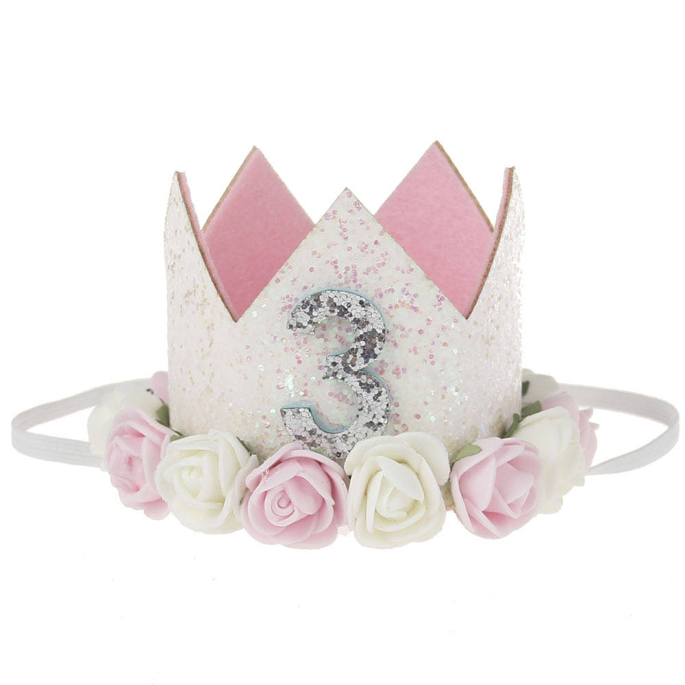 Fashion Crown Plastic Cloth Flower Party Headpieces display picture 1