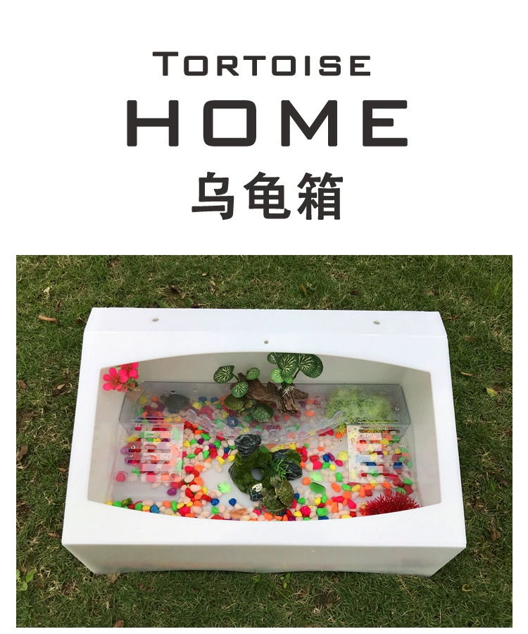 Вода и земля небольшой размер Черепаха коробка черепаха бак пластиковая коробка черепаха пруд