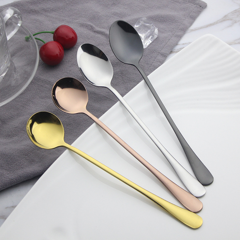 1010長柄冰勺 不鏽鋼餐具 咖啡勺 勺子 攪拌 LOGO定制禮品