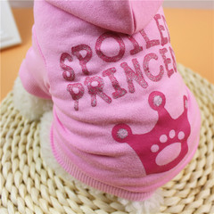 Factory Direct Supply New Spring and Autumn Pet Clothes for Teddy and Bichon, Pink Princess Hooded Cat and Small Dog Clothes