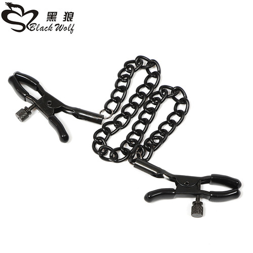 Female Slave Training Torture Breast Clamp Chain Bondage Tease Double Peaks Masturbation Adult Toys Alternative Toys 