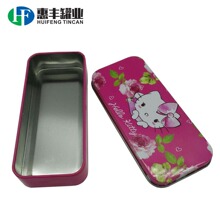 厂家生产KT猫铁盒义乌化妆品包装铁盒 刀具盒画眉笔盒零部件铁罐
