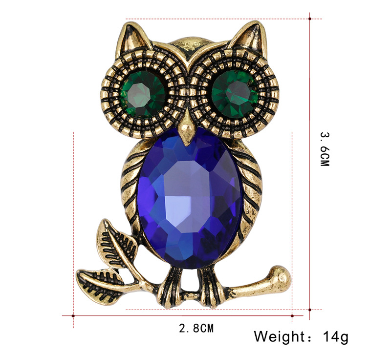 Fashion Owl Alloy Inlay Rhinestones Women's Brooches display picture 1