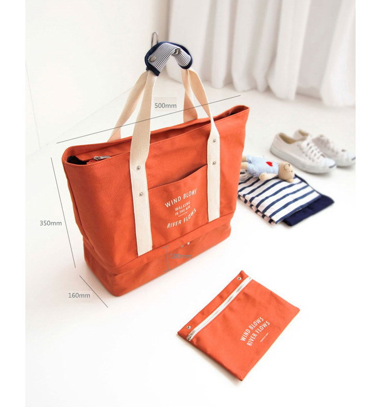 Simple Letter Printing Multifunctional Clothes Shoes Large-capacity Storage Bag Wholesale Nihaojewelry display picture 29