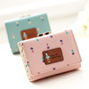 Folding wallet, short cute metal shoulder bag for elementary school students, Japanese and Korean