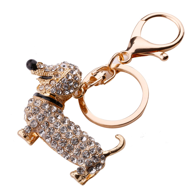 Alloy Material Animal Pattern Unisex Gender Inlay Design Novelty Style Novelty Animal Alloy Inlay Artificial Gemstones Unisex Bag Pendant Keychain