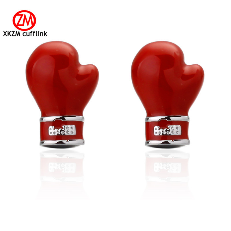 Frame Moe High Quality French Cuff Cuff Men's cufflinks Sports Series Red Boxing Gloves cufflinks